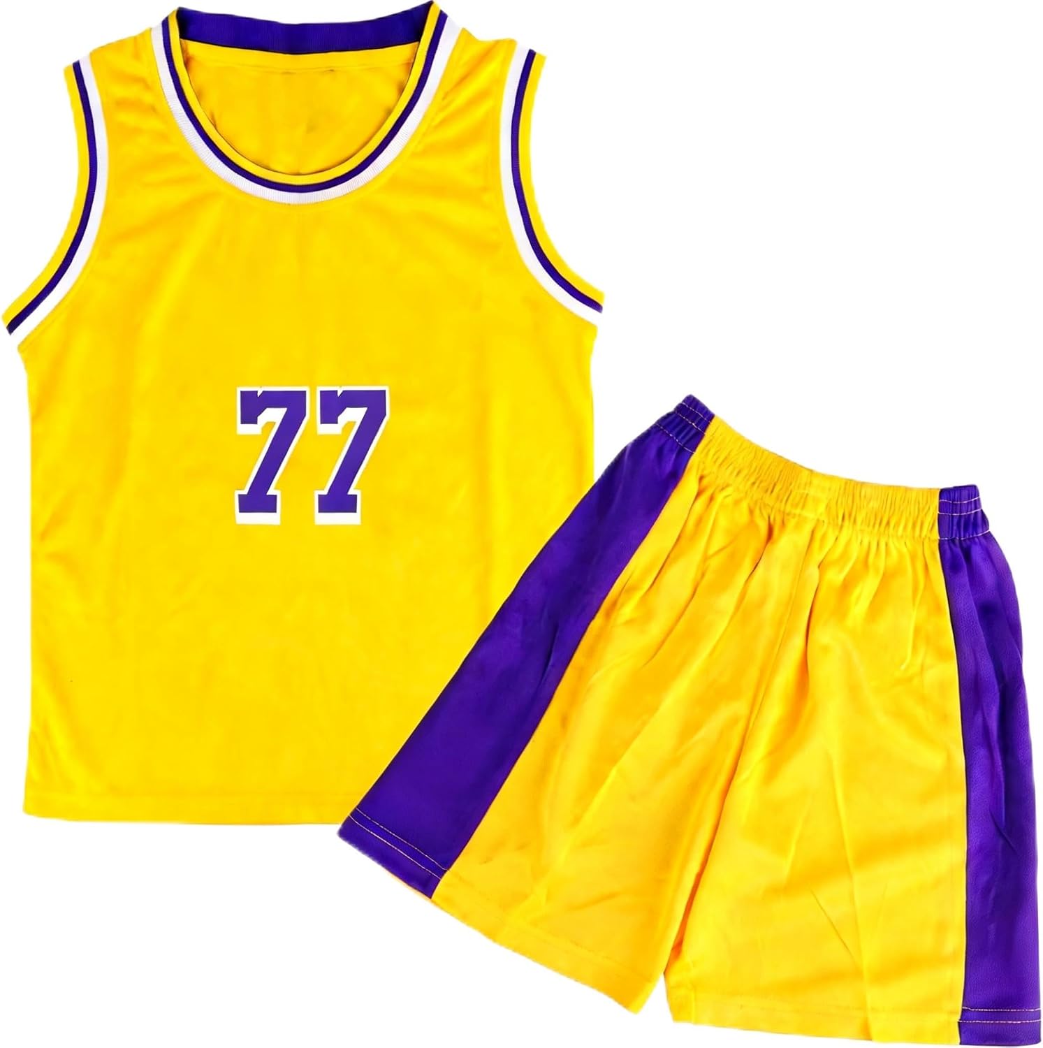 Detalle de Kids Basketball Kit 2-Piece Sleeveless Jersey Shirt & Shorts (Reversible Mesh Tricot) for ages 4–14