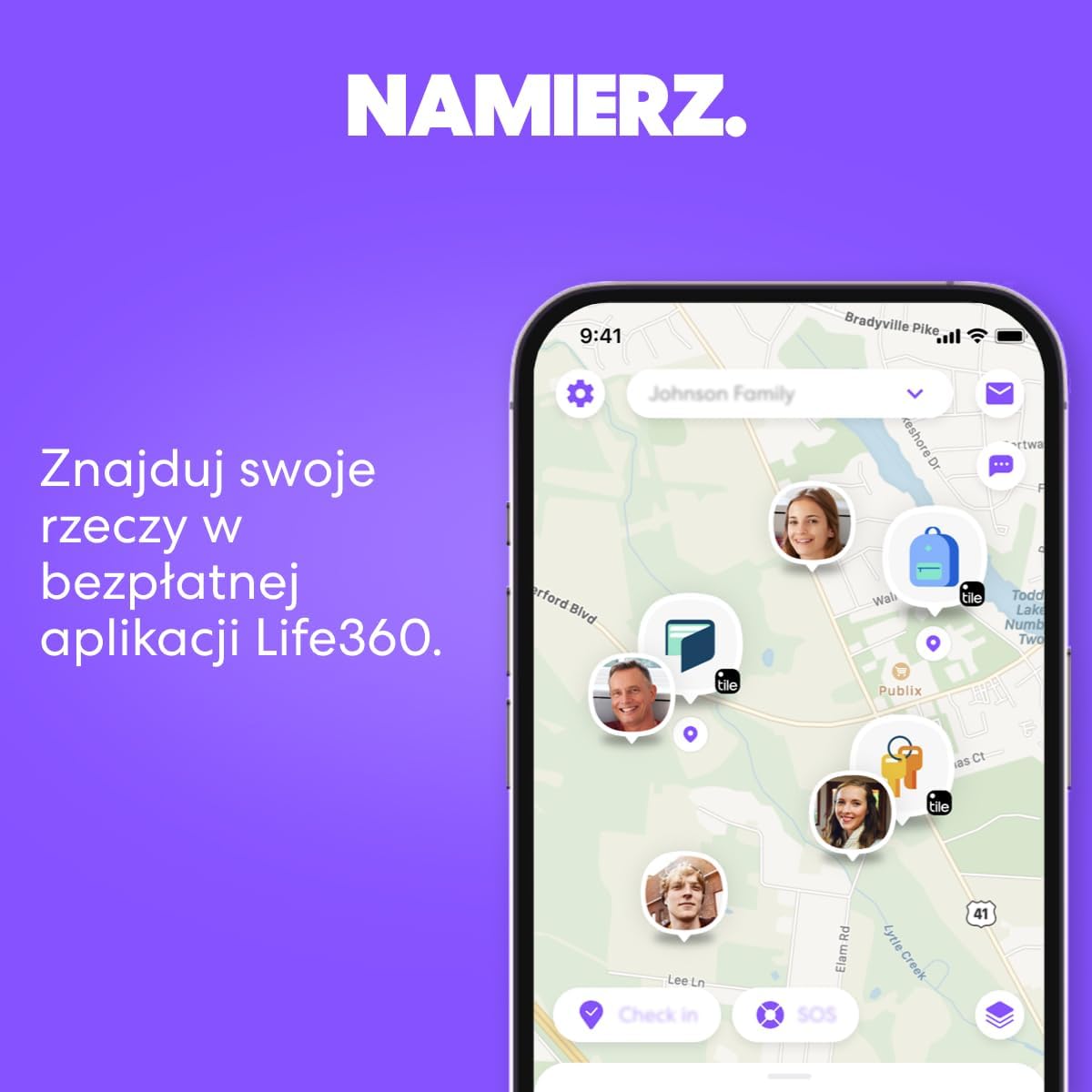 Thumbnail 4 de Tile by Life360 Pro – lokalizator Bluetooth, 4 szt., IP68, iOS i Android