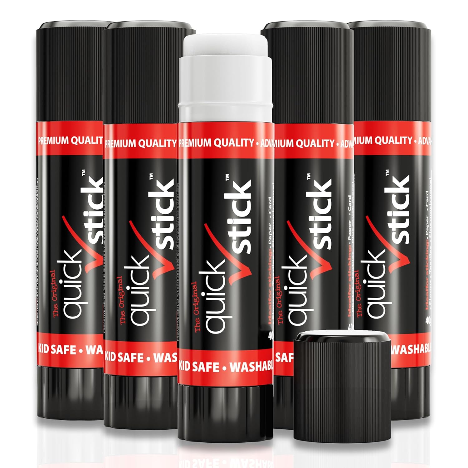 Detalle de Quick stick Original Glue stick 40g – 5 Pack: Reliable, kid-friendly craft glue