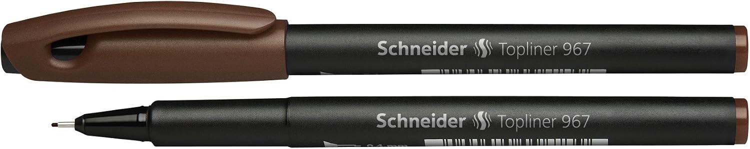 Detalle de Schneider Topliner 967 cienkopis 0,4 mm, brązowy, z metalową końcówką