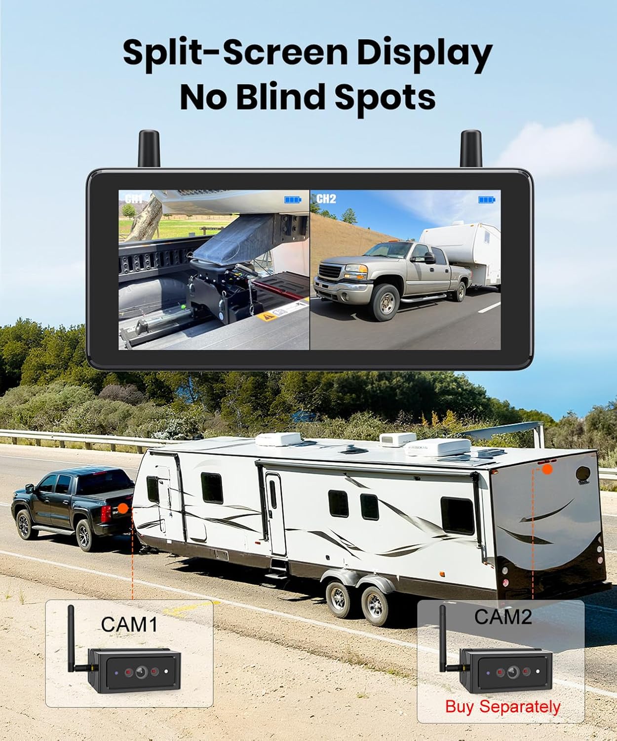 Detalle de AUTO-VOX magnetic reversing camera kit 7.2in