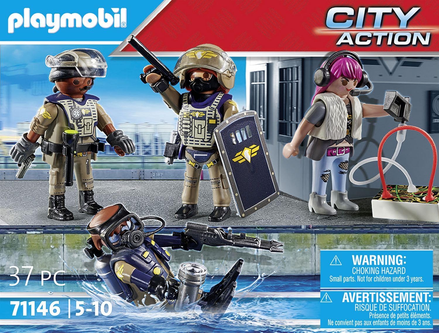 Detalle 2 de Playmobil tactical police figure set