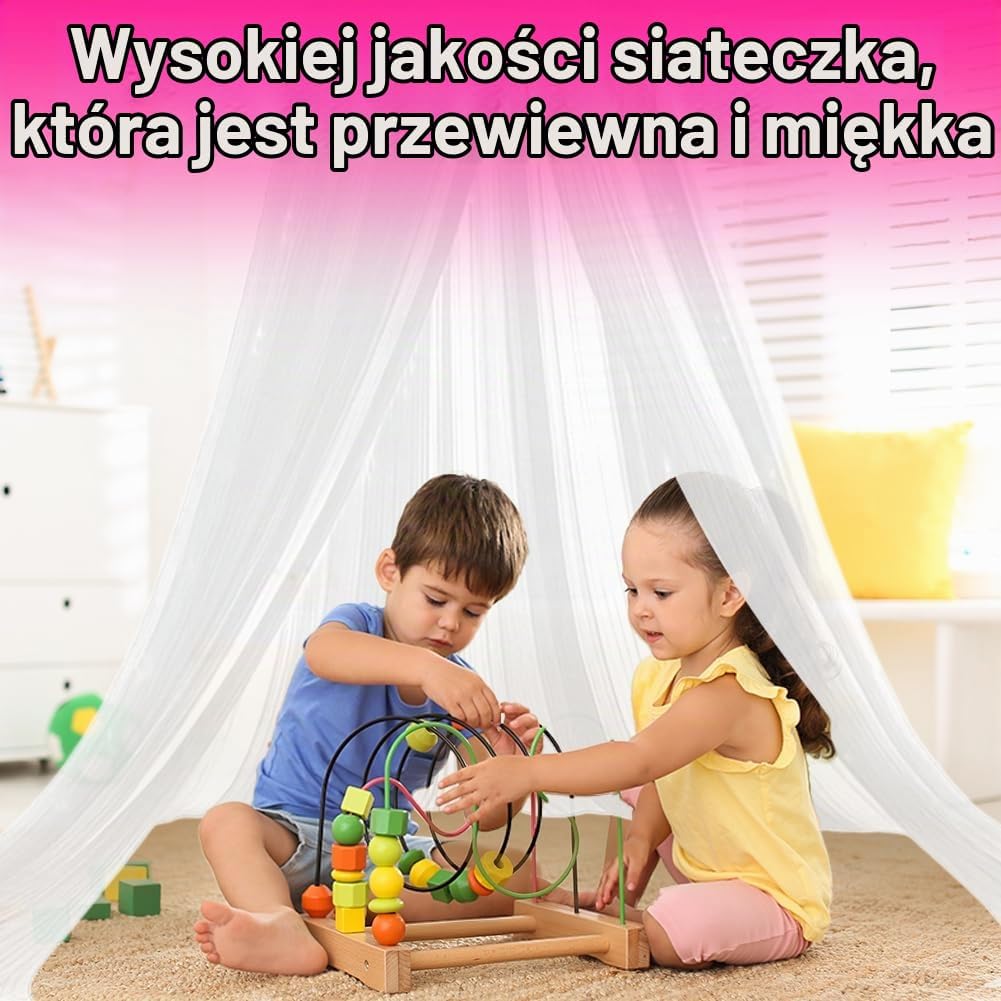 Detalle de Vicloon V-YDWZ-WH-FBA – biały baldachim-moskitiera 60 × 250 × 900 cm