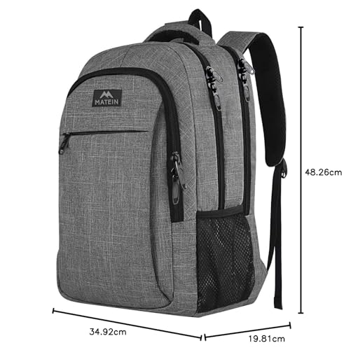 Detalle 1 de MATEIN Sac à dos ordinateur portable 17 pouces, 32 L, poche antivol
