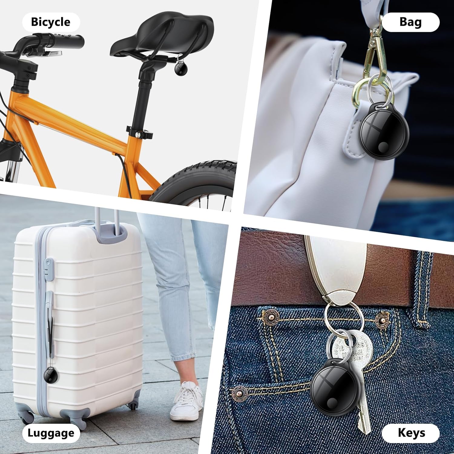 Thumbnail 6 de Air Tracker Tag 4-Pack (iOS only) with 120dB alarm, Find My support, CR2032 battery, IP68 waterproof