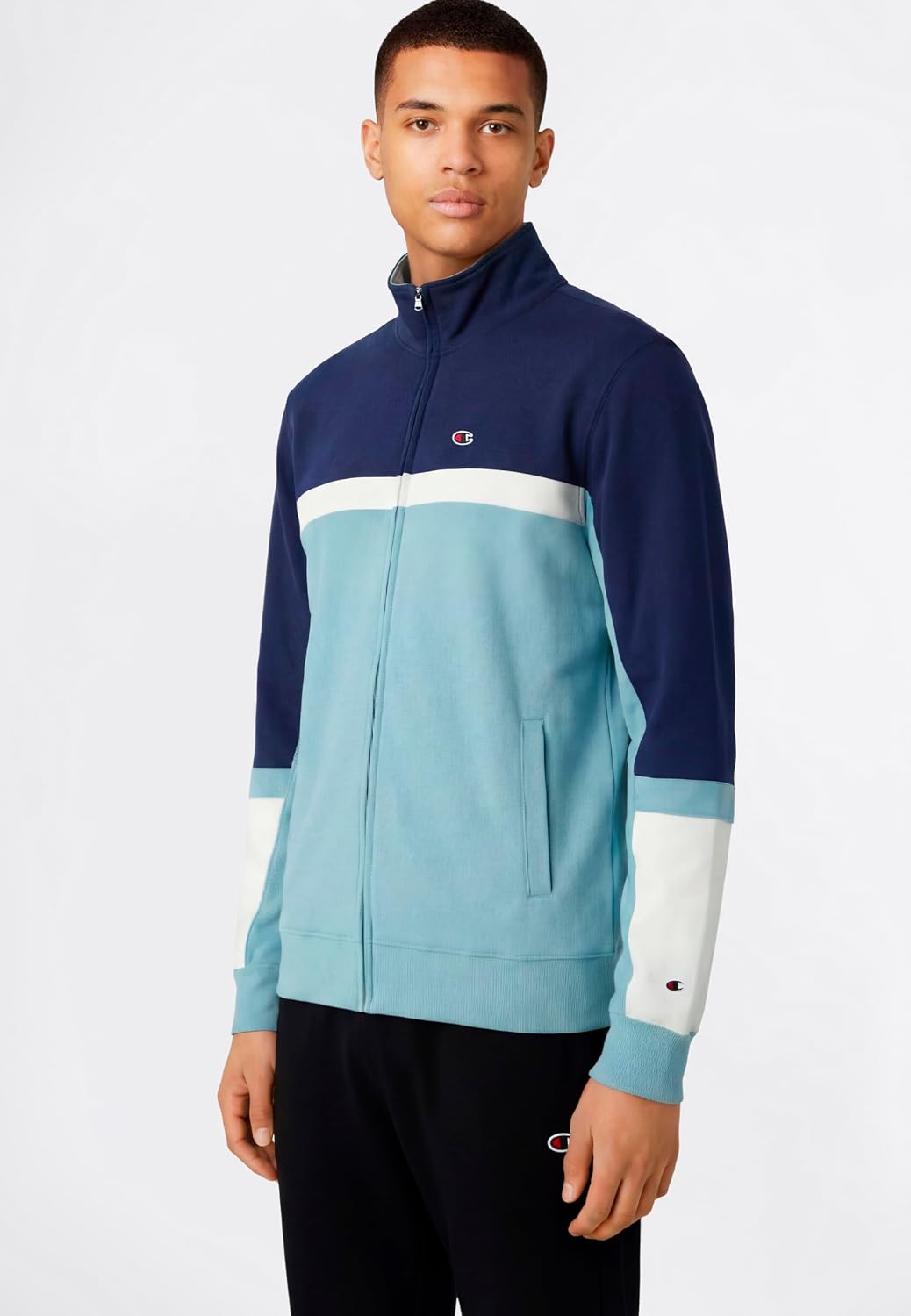 Detalle de Champion Felpa Full Zip Sweatshirt Ad alto comfort e stile coordinato