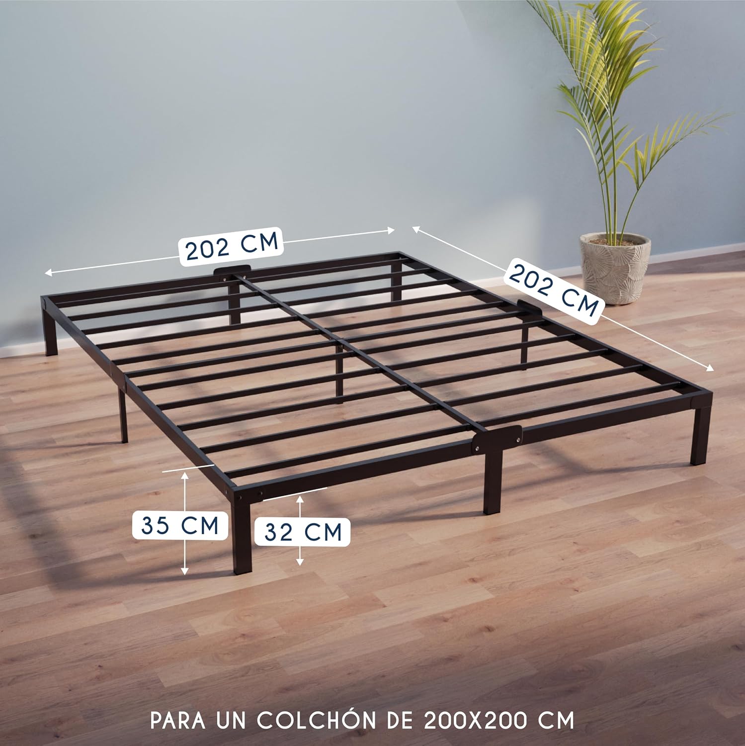 Detalle 2 de Dreamzie Cama King Size 200x200 cm, Altura 35 cm