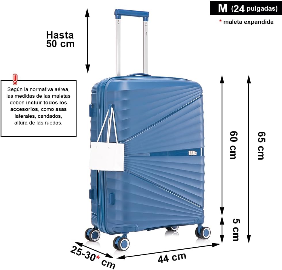 Detalle de 1990s Maleta Mediana expandible 65cm 79L