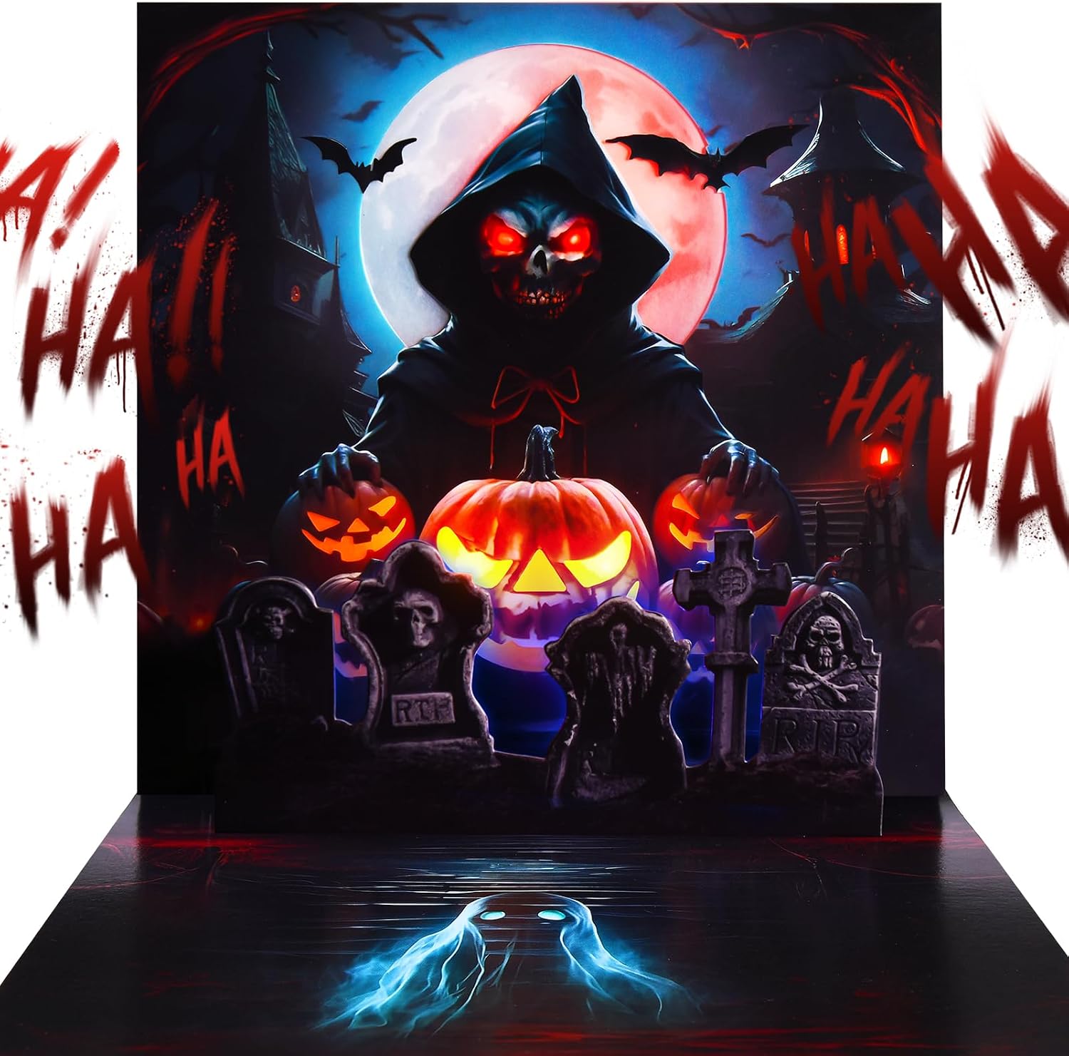 Detalle de VIVIKEN Halloween pop-up card, 7.1 x 7.1 inches