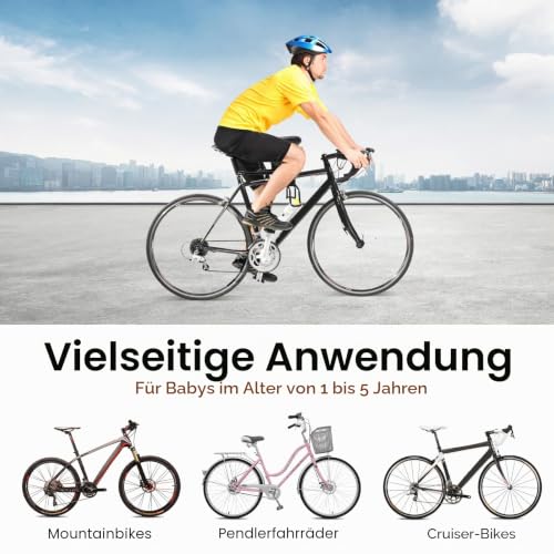 Thumbnail 7 de Donened Kindersitz Fahrrad Vorne – sicherer Front-Kindersitz mit verstellbarem Pedalbereich und gepolsterter Rückenlehne