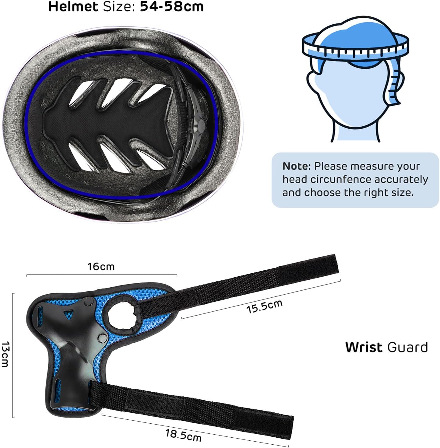 Thumbnail 5 de ValueTalks Kids Helmet and Pads Set Age 5-12