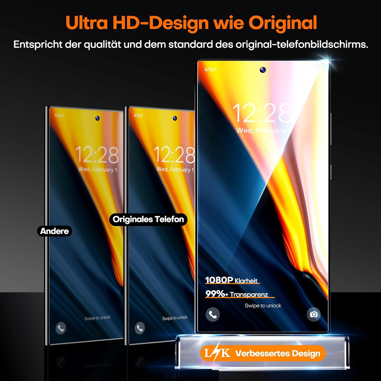 Thumbnail 5 de LϟK Galaxy S24 Ultra Panzerglasfolien 2er-Pack