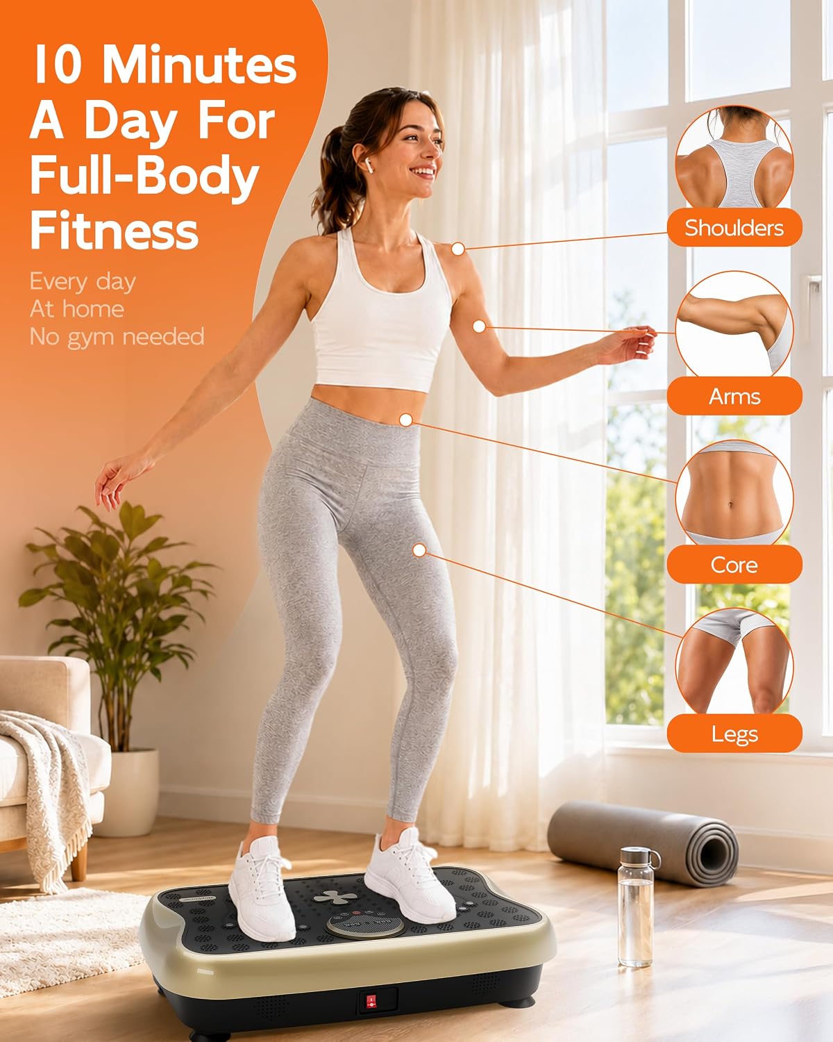 Thumbnail 3 de Vibration Plate Exercise Machine for Full-Body Workouts and Lymphatic Support