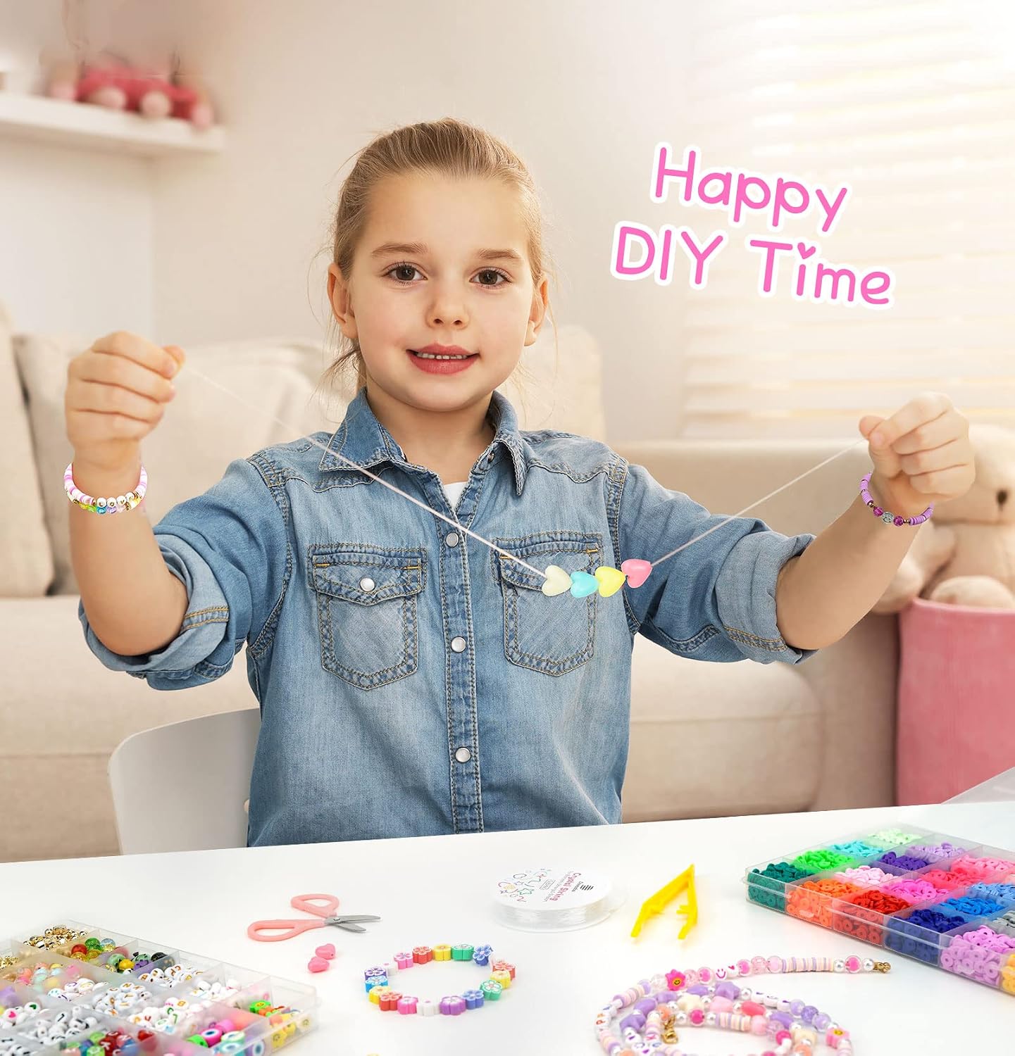 Thumbnail 2 de Dowsabel Clay Bead Bracelet-Making Kit, 24 Colors