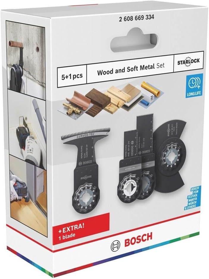 Detalle de BOSCH 2608669334 カットソー・マルチツール用ブレードセット 木材・金属用 6枚入り