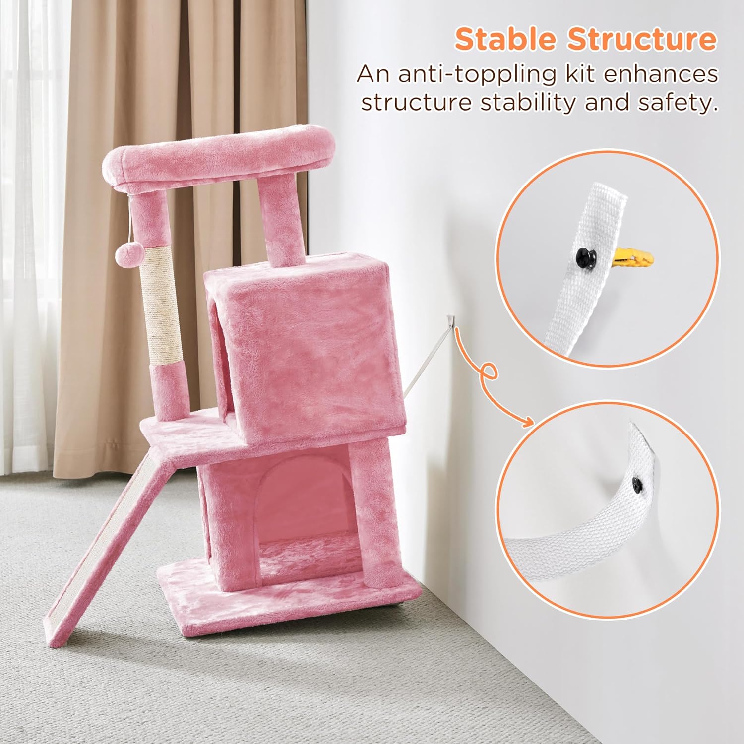 Thumbnail 4 de Yaheetech 91cm Cat Tree with Double Condo