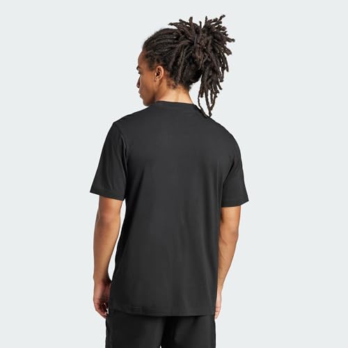 Detalle de adidas Hombre Essentials Small Logo Jersey Shirt (Negro/Blanco, L)