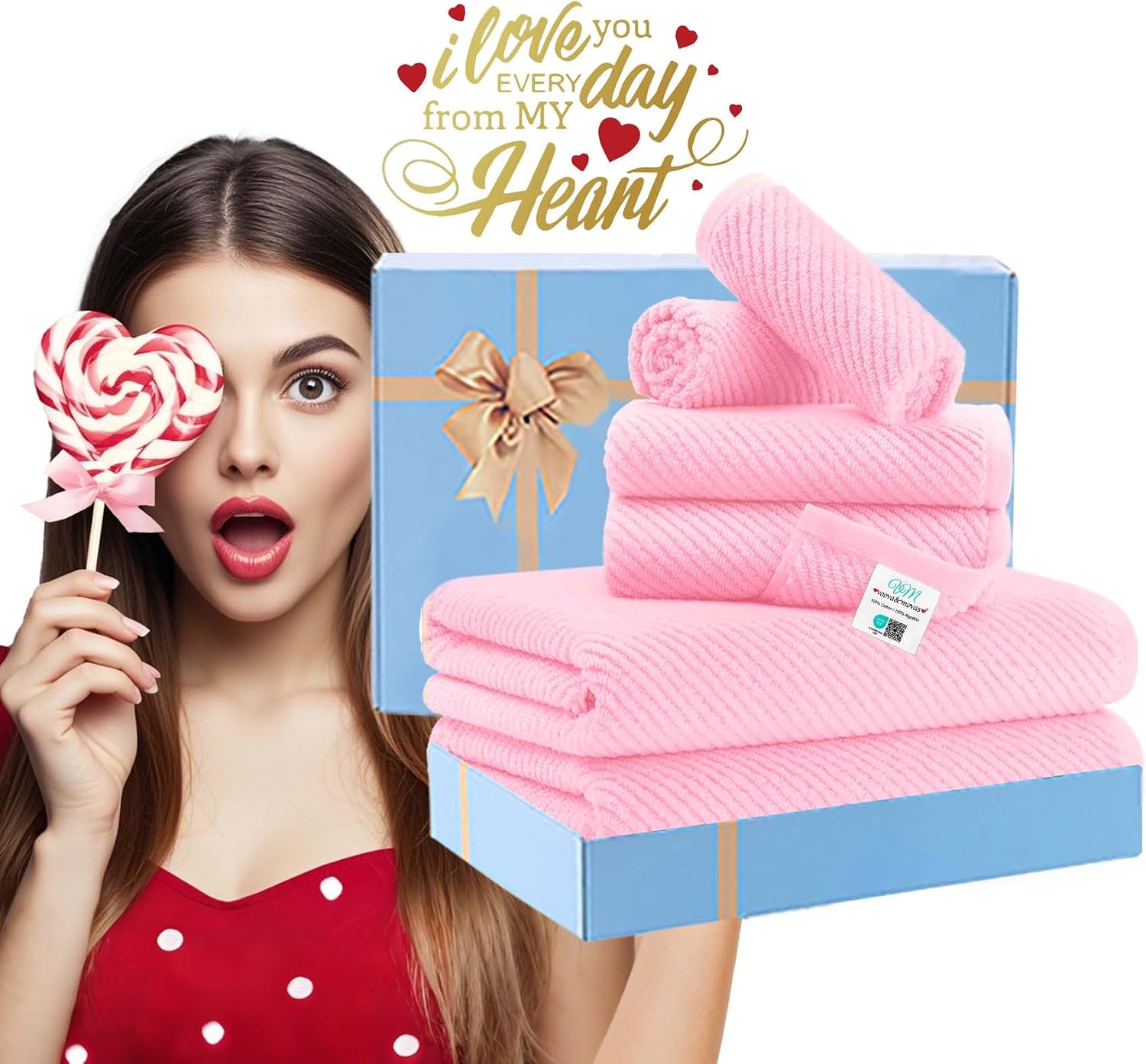 Thumbnail 5 de Pink Towels Towel Set of 6 with 30" Bath Towels