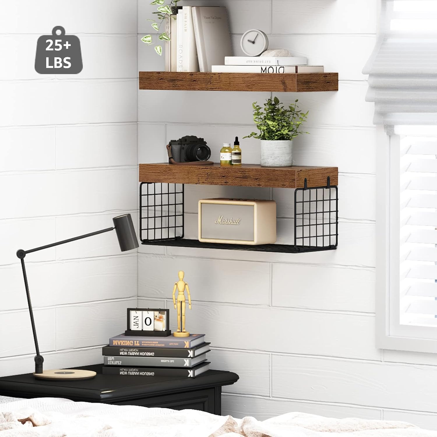 Detalle de QEEIG Bathroom Shelves, 15.7-Inch