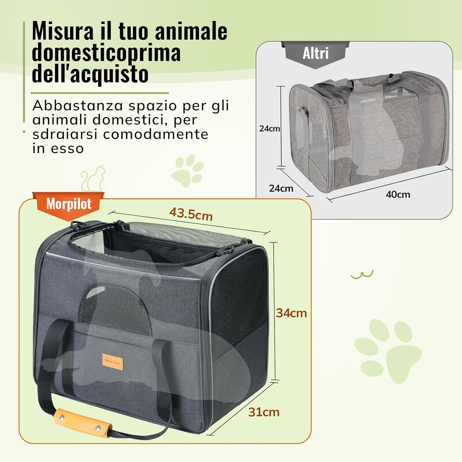 Thumbnail 3 de Morpilot Gabbietta morbida 44x31x34 cm per animali