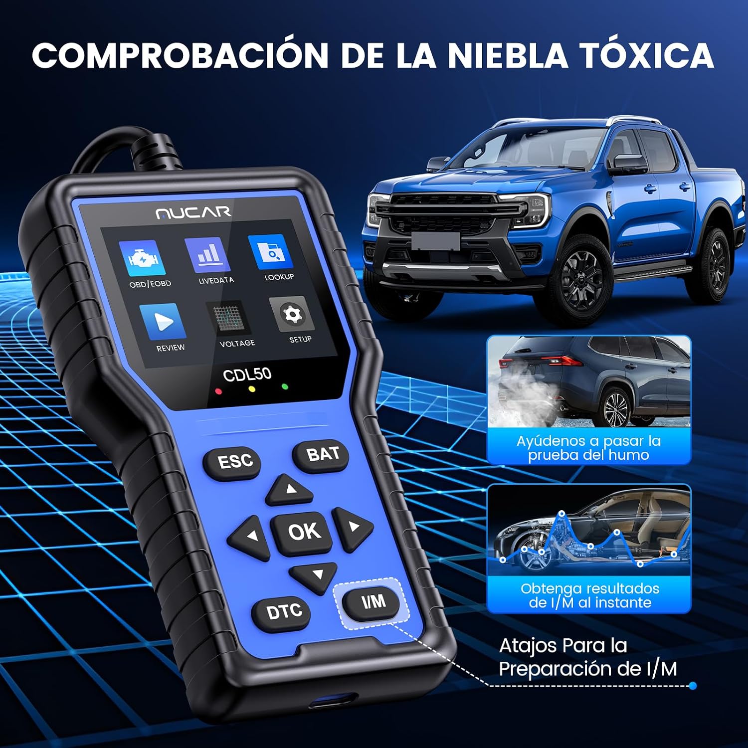 Detalle 2 de mucar CDL50 OBD2 Diagnosis coche