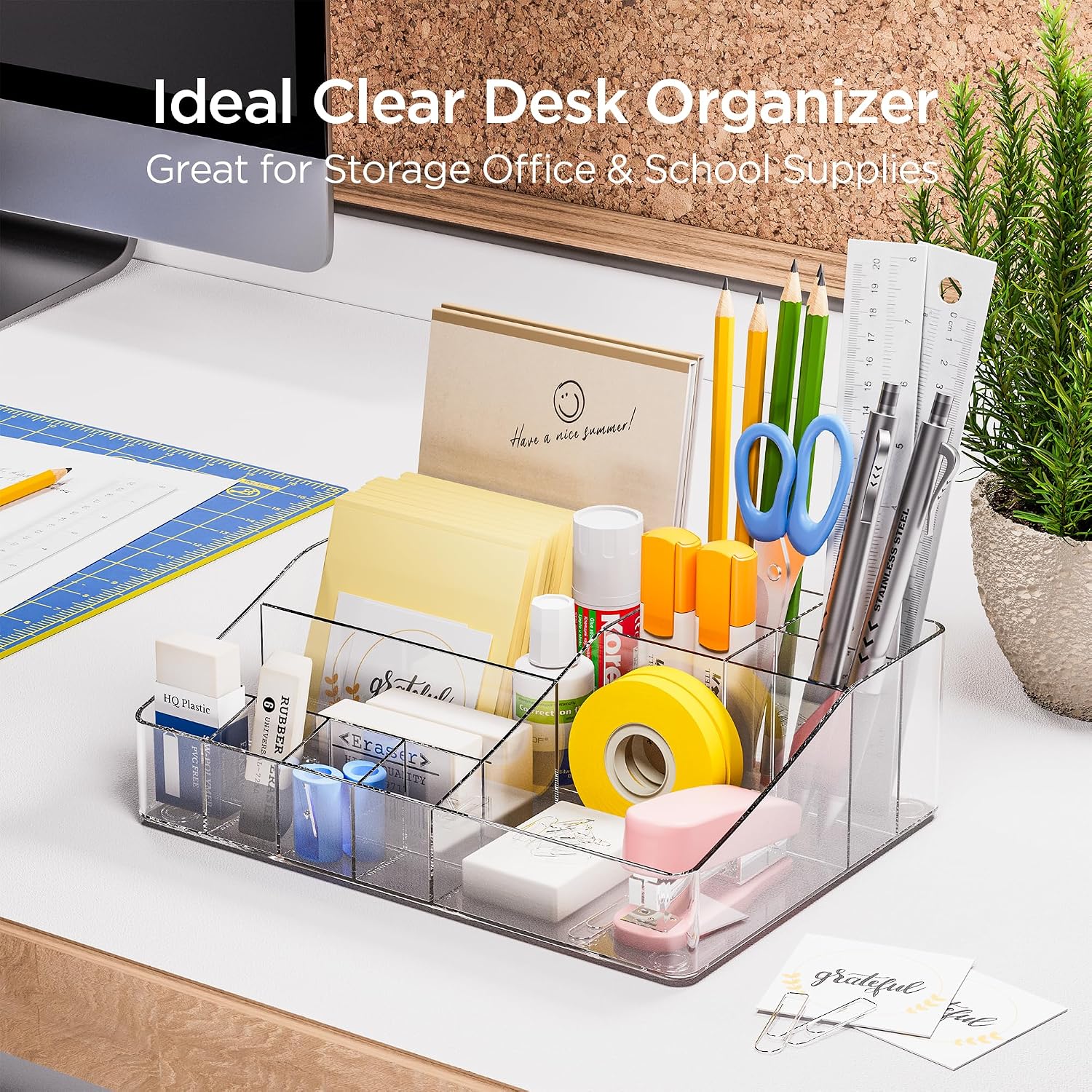Detalle 2 de DancesCat DC-Cosmetic Organisers Makeup Organiser with 7 Compartments and 2 Drawers