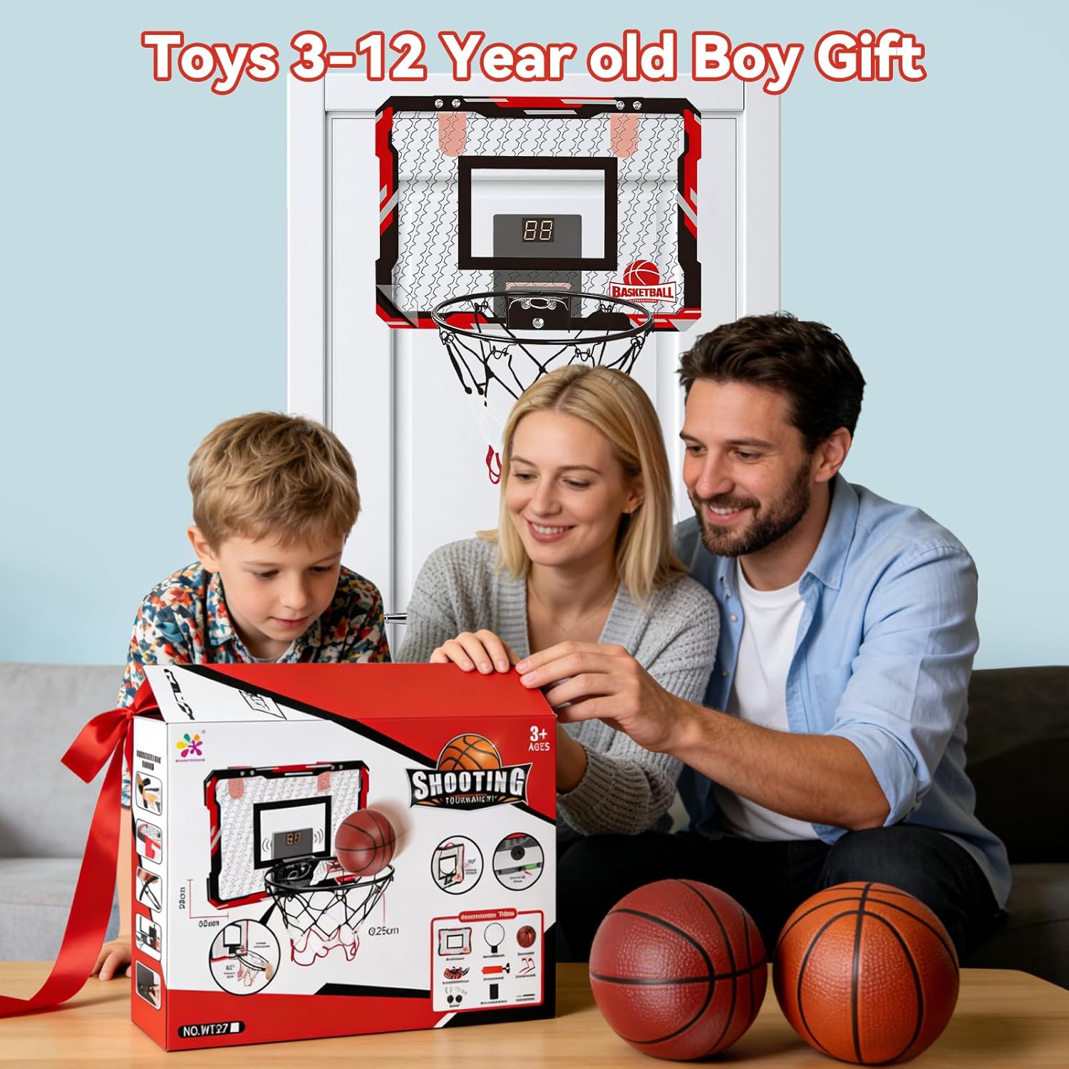 Thumbnail 2 de TEKXDD Basketball Hoop Indoor Over The Door
