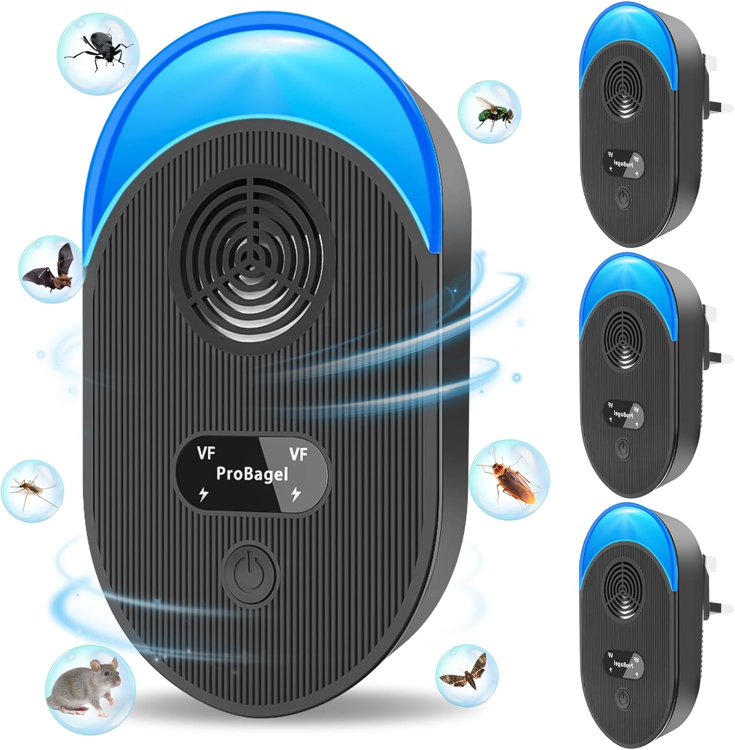 Ultrasonic Pest Repeller 4 Pack 1600 sq ft