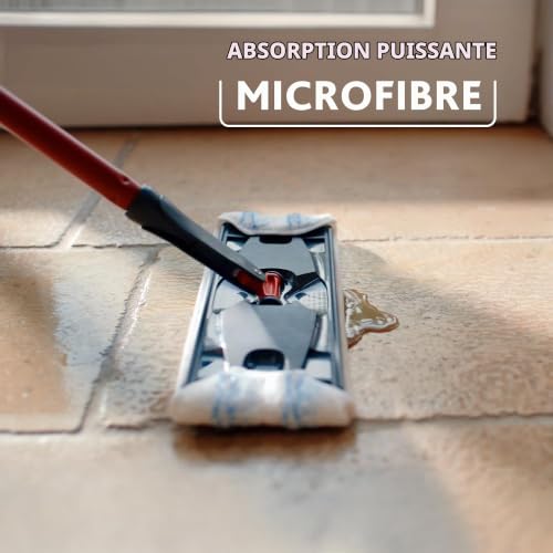 Detalle de Vileda H2prO, recharge en microfibre pour balai plat, jusqu’à 400 utilisations
