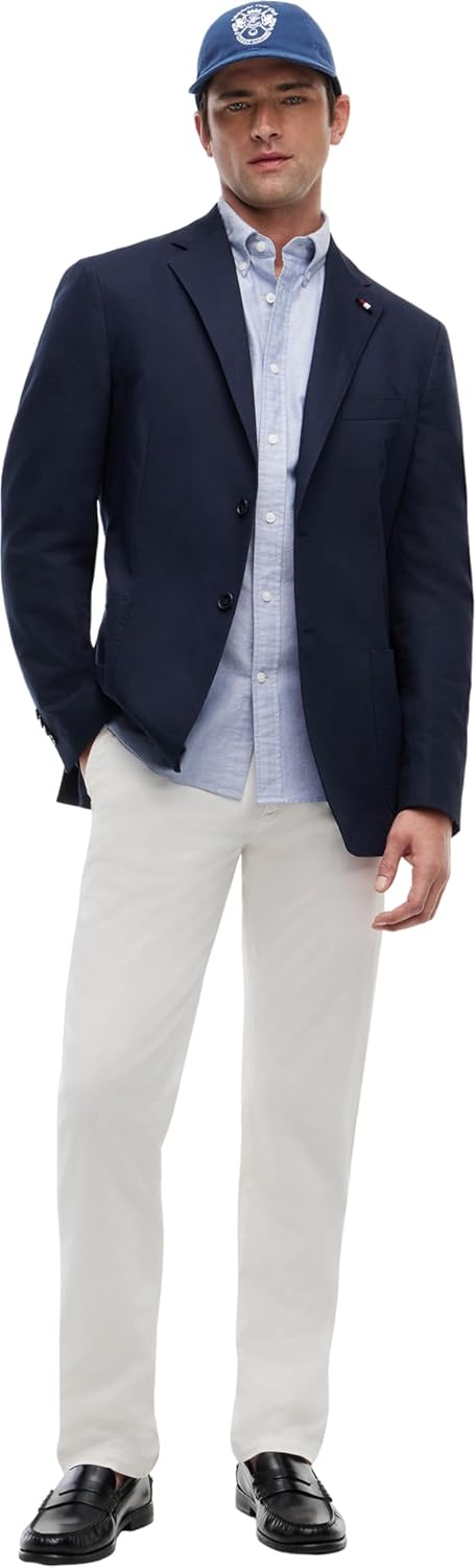 Detalle de Tommy Hilfiger Herren Chino – zeitlose, bequeme Alltagshose aus regenerativer Baumwolle