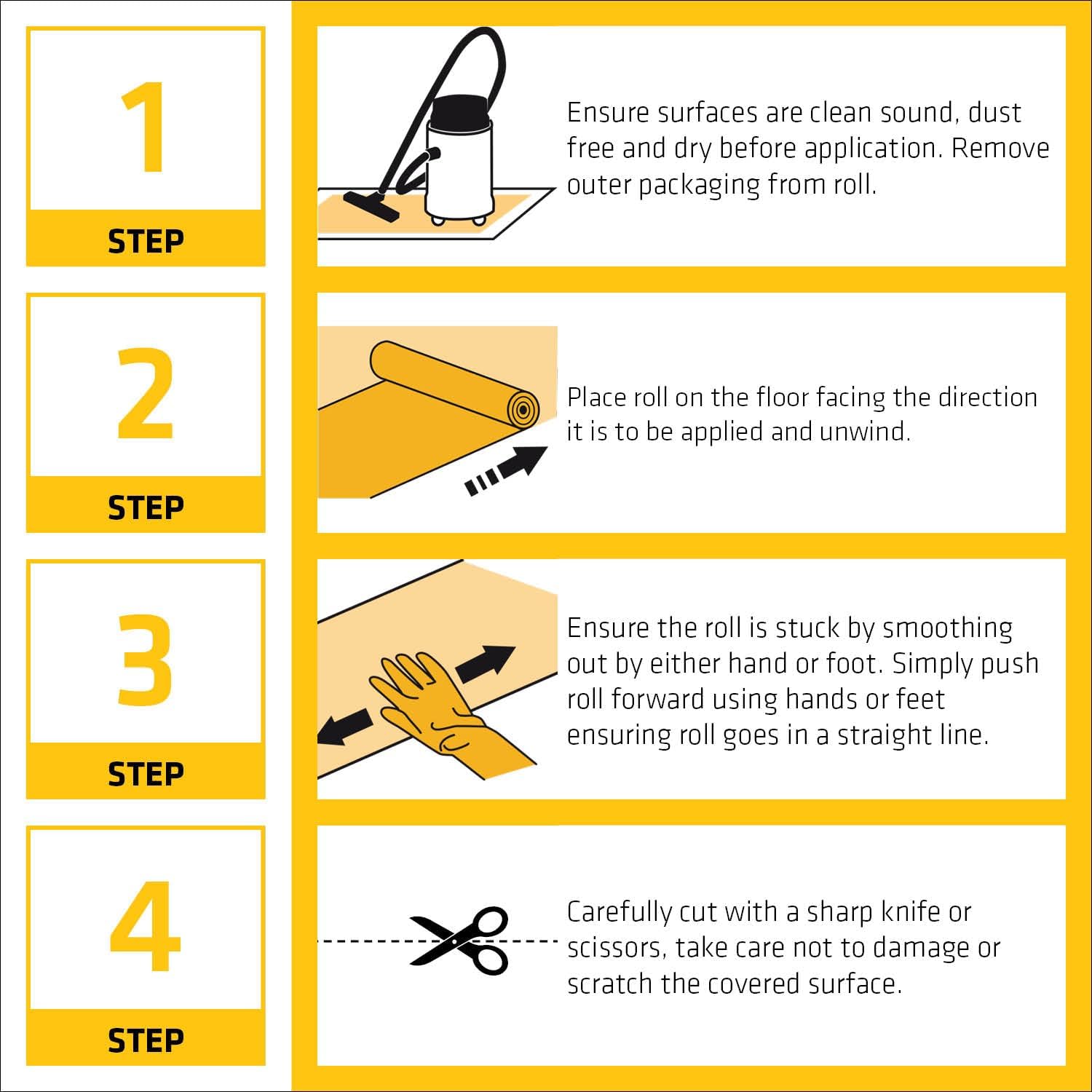 Thumbnail 4 de Everbuild Roll and Stroll Contract Carpet Protector – Self-Adhesive, Waterproof, 600mm x 100m