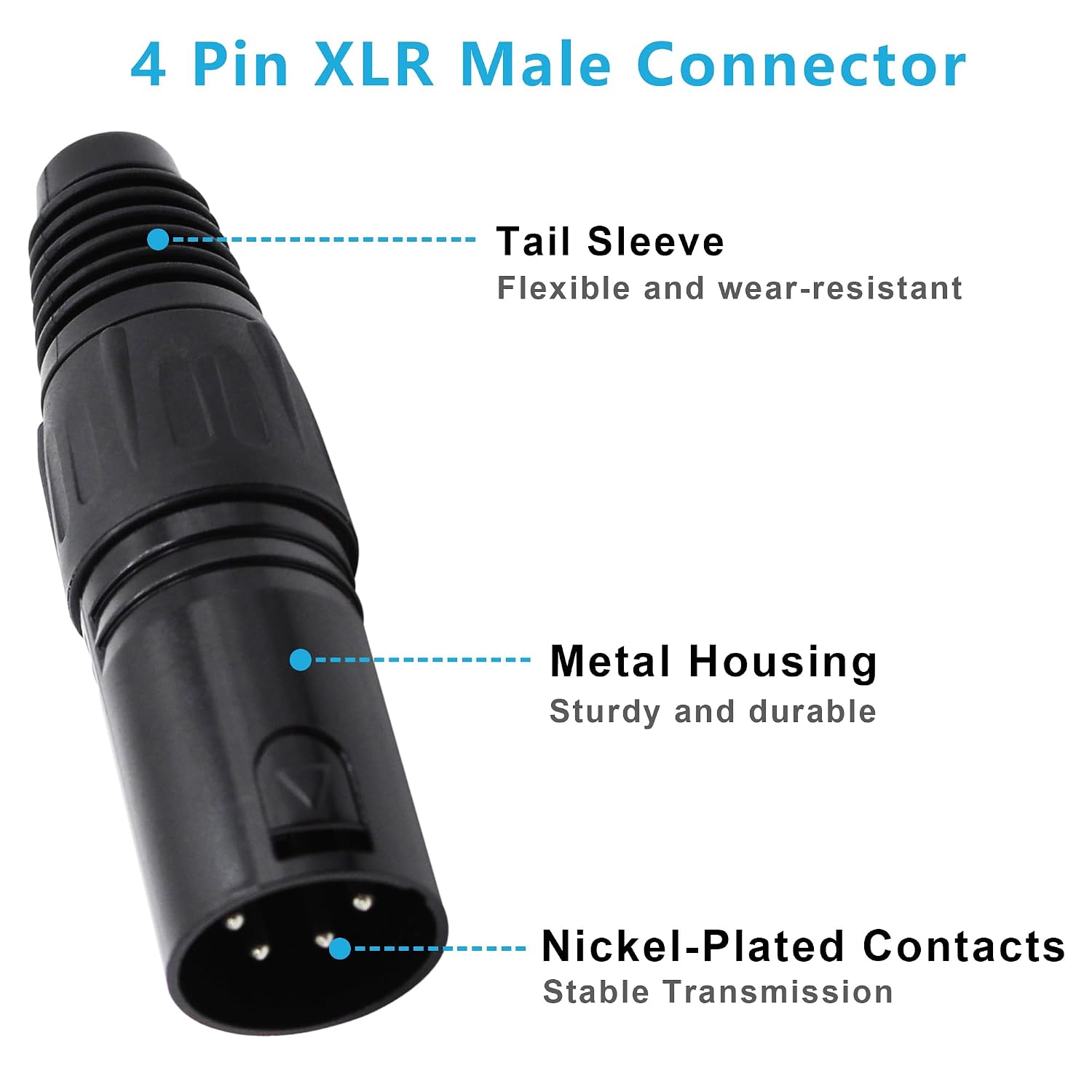 Detalle de Xilaghy 4-pin XLR cable connectors