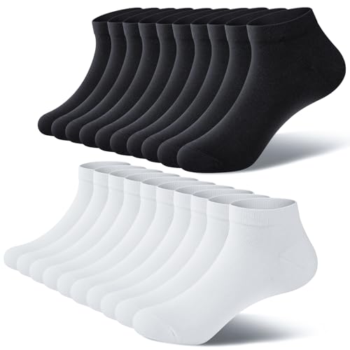 Detalle de fitfets Sneaker Socken Herren Damen – 10 Paar Kurzsocken aus Baumwolle