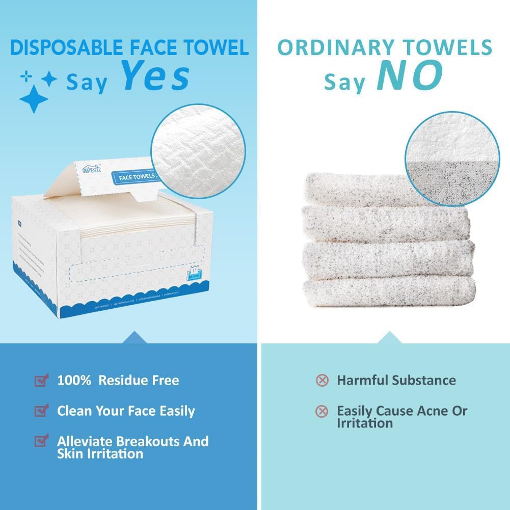 Detalle 2 de HOMEXCEL Disposable Face Towels, 50 Count