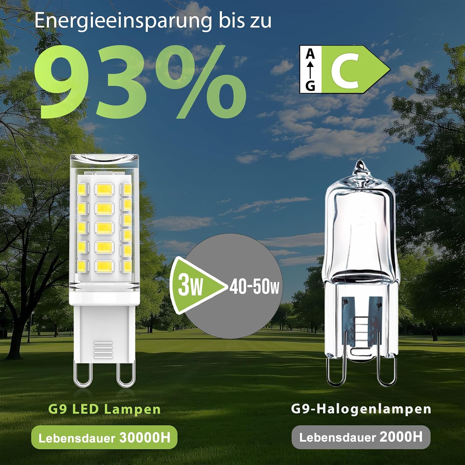 Thumbnail 2 de CQTLED G9 LED-Lampe kaltweiß 6000K, 3W (520 lm) – 6er-Pack, nicht dimmbar