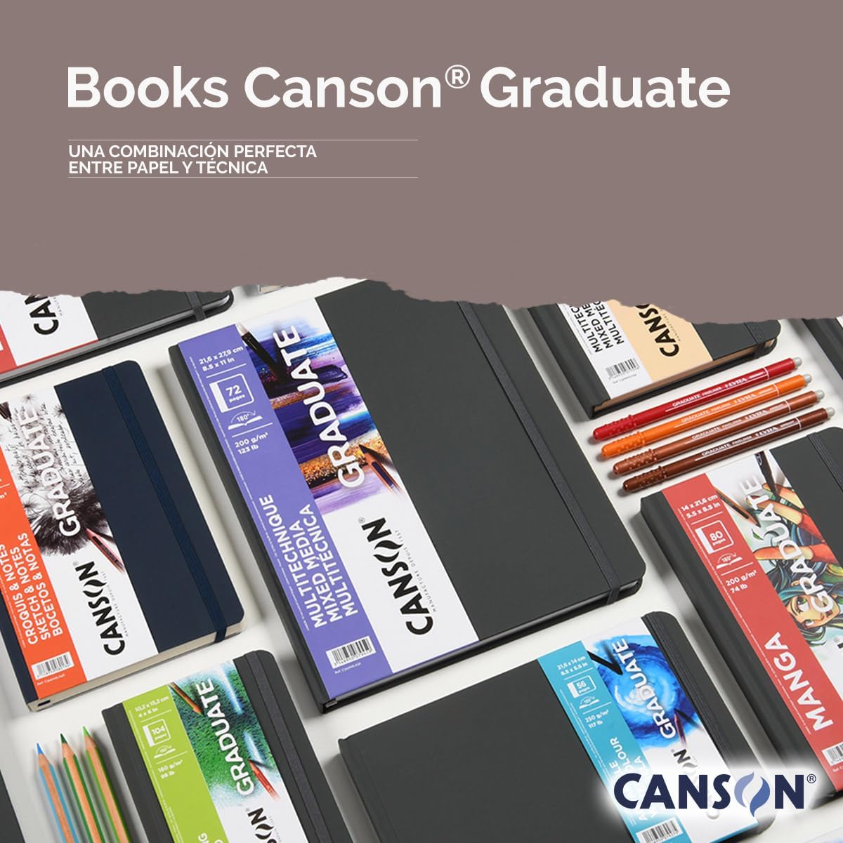 Thumbnail 4 de Canson Graduate Book Blocchi da Disegno 21,6 x 14 cm, 36 fogli, 200 g/m², copertina rigida bianca