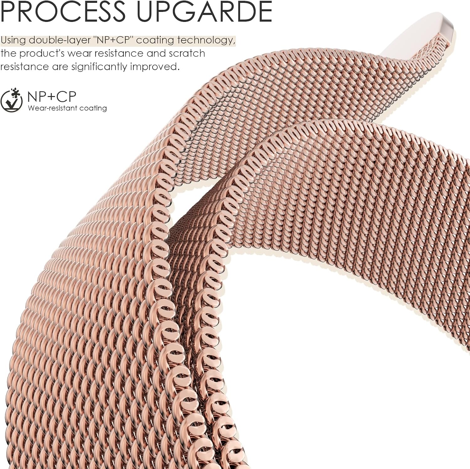 Thumbnail 2 de EPULY Milanese Loop Magnetic Clasp Metal Watch Strap (Apple Watch 38/40/41/42/44/45/46/49mm)