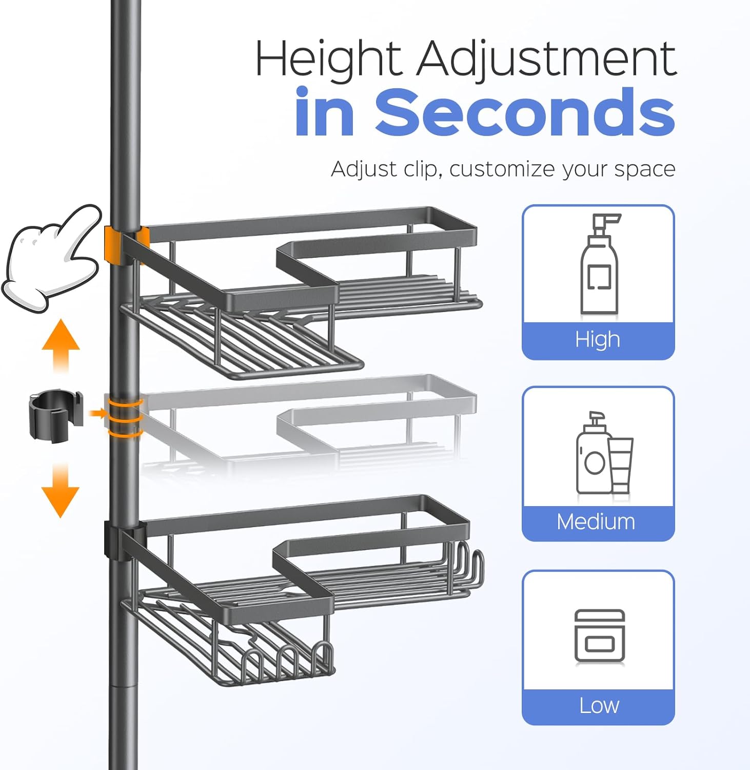 Detalle 1 de HAMITOR Shower Caddy 47-123 Inch