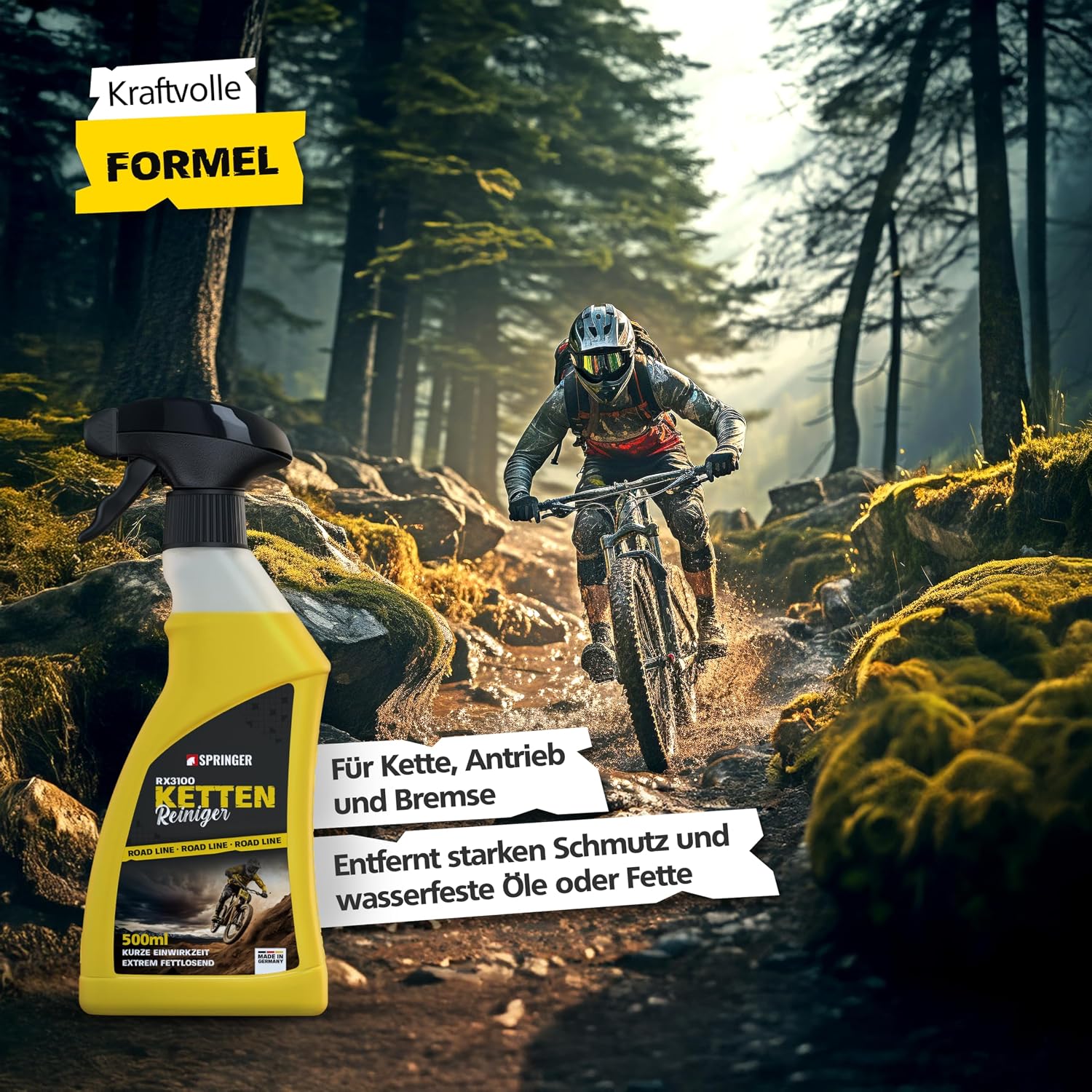 Thumbnail 3 de SPRINGER RX3100 Kettenreiniger 500 ml – Fahrrad-Antriebsreiniger gegen Fett, Öl und Schmutz