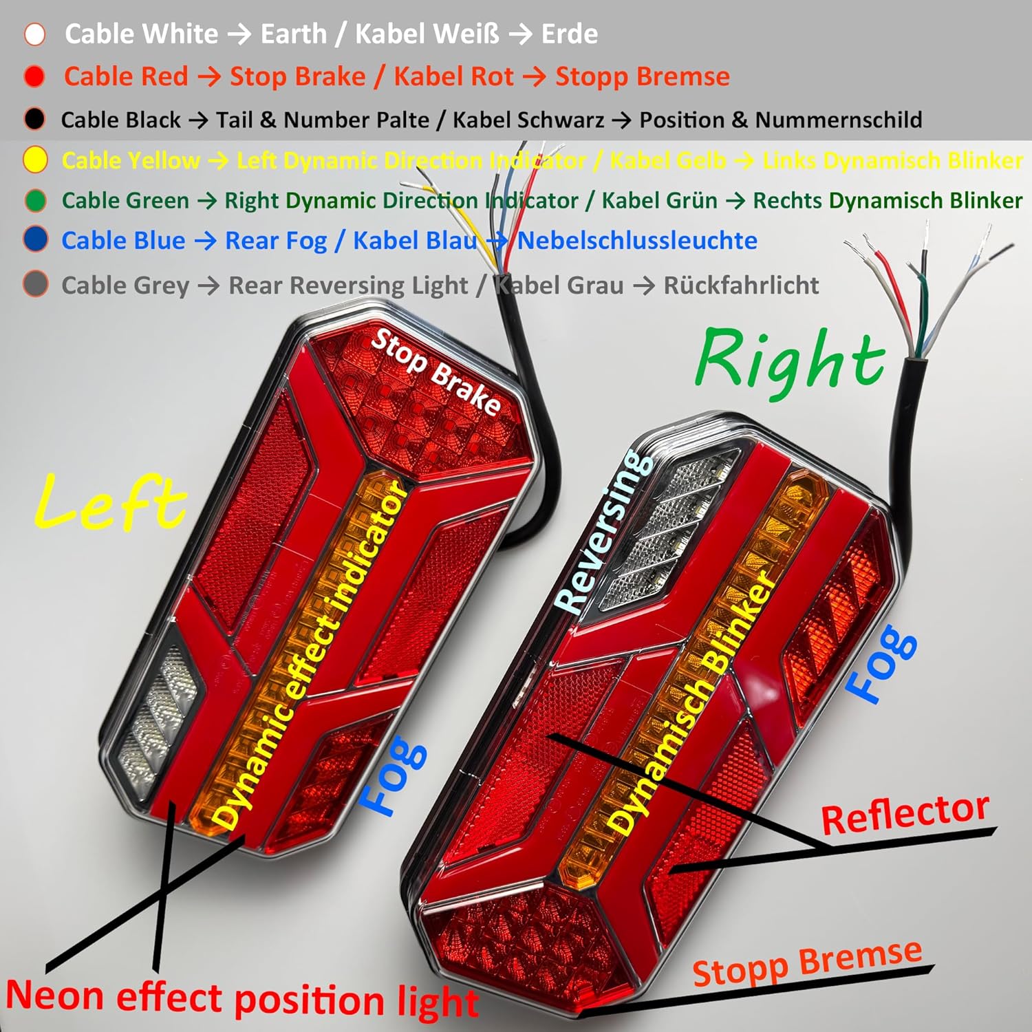 Thumbnail 3 de DARKGUARD 7-Function LED Trailer Tail Lights (12V/24V) – ECE IP67 rear lamps