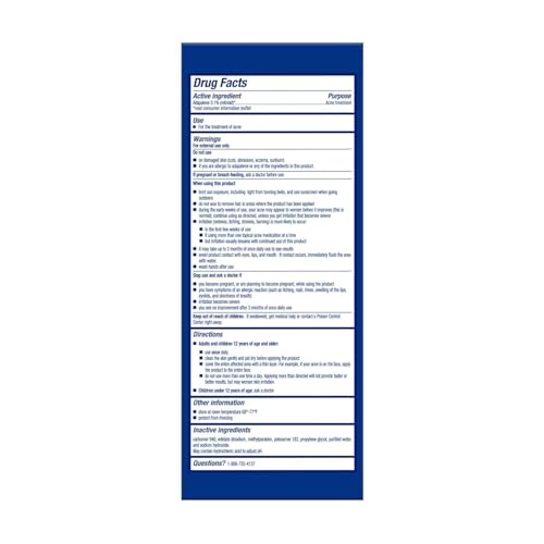 Thumbnail 10 de Differin Acne Retinoid Treatment Gel 0.1% Adapalene, 45g Pump – FDA-Approved OTC Retinoid