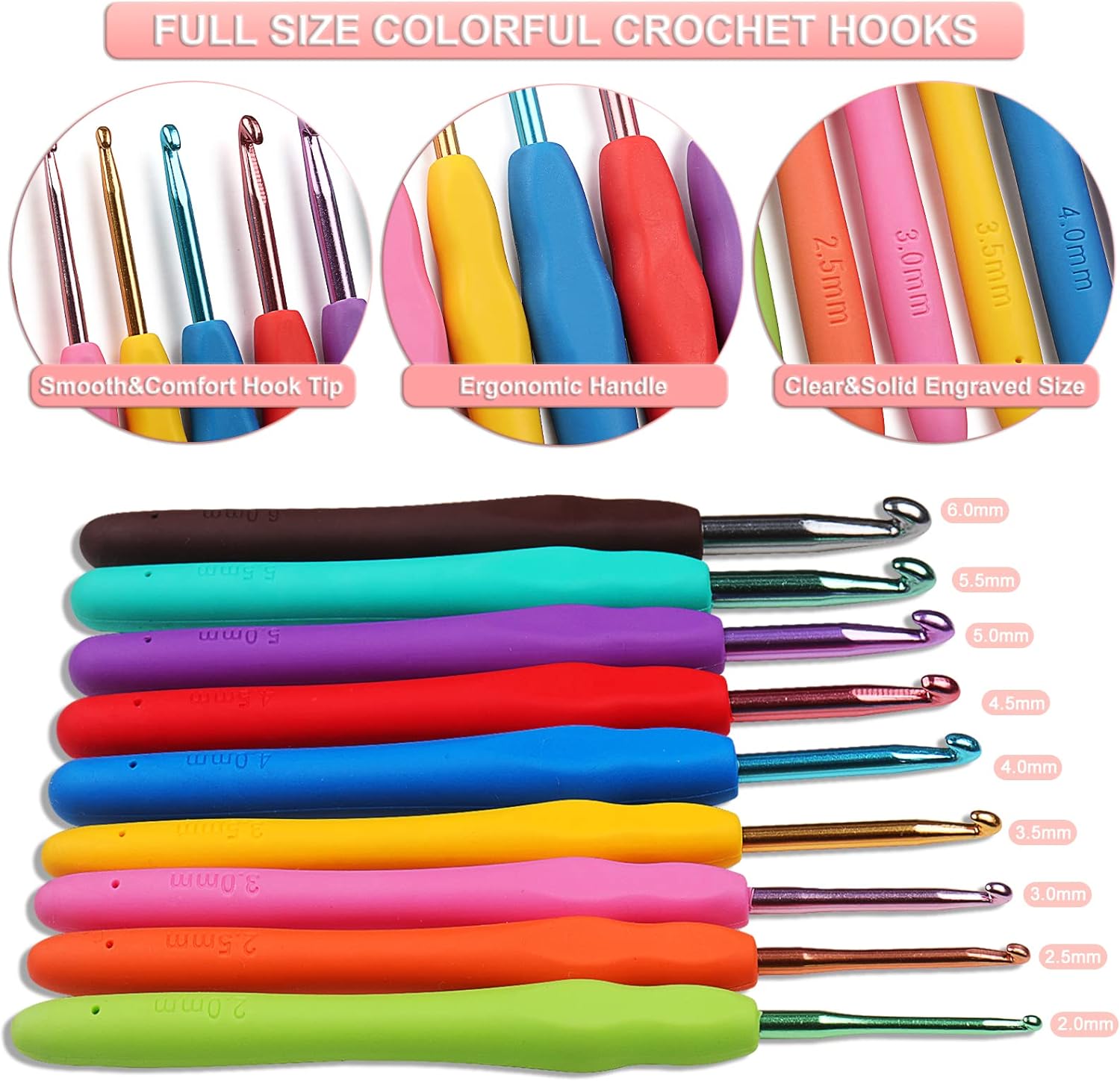 Thumbnail 3 de Aeelike Crochet Kit for Beginners 59‑pc