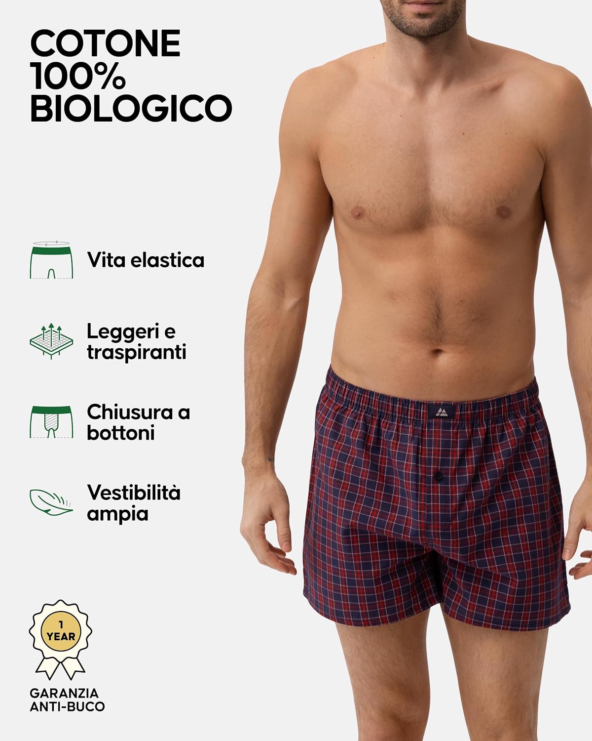 Detalle 2 de DANISH ENDURANCE boxer cotone biologico 4 o 6 paia