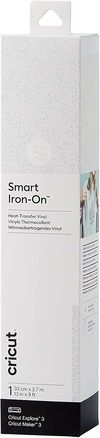 Thumbnail 6 de Cricut Smart Iron-On Heat-Transfer Vinyl Glitter Silver 33 cm x 0,9 m (1 foglio) – senza tappeto