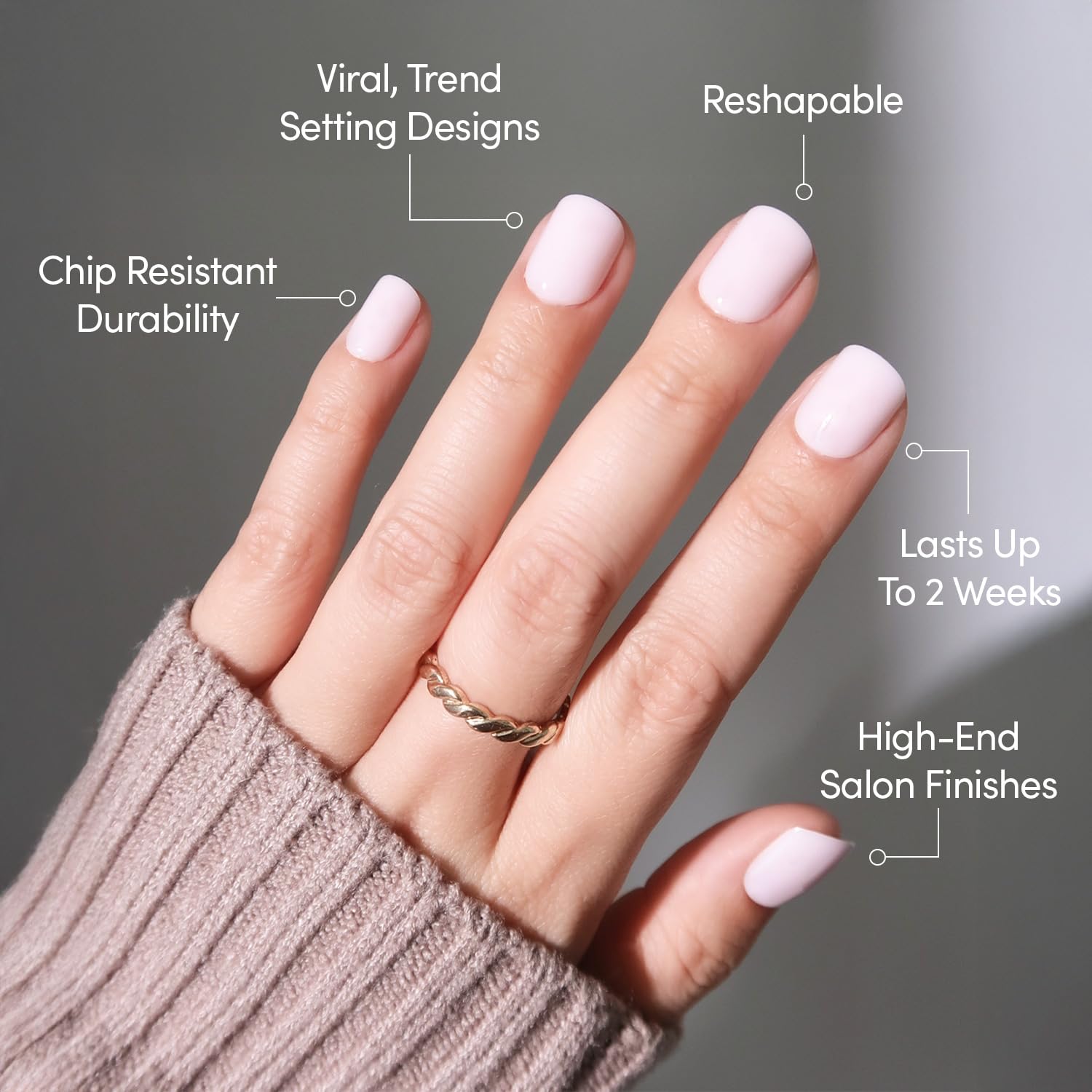 Thumbnail 2 de Glamnetic Press On Nails Sweetie Set (Super Short Pink) — 30 Press-On Nails Kit with Glue