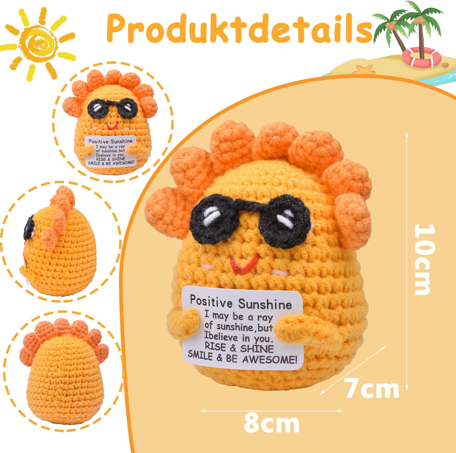 Thumbnail 4 de Pocket Hug Positive Tiere Sonnenliebe