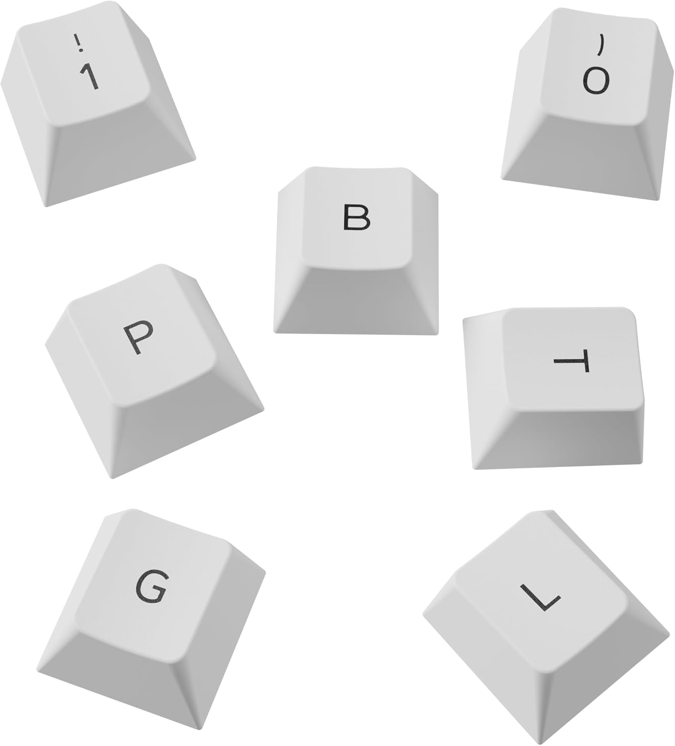 Detalle de GLORIOUS Gaming 115x GPBT Cherry Profile Keycaps in Arctic White