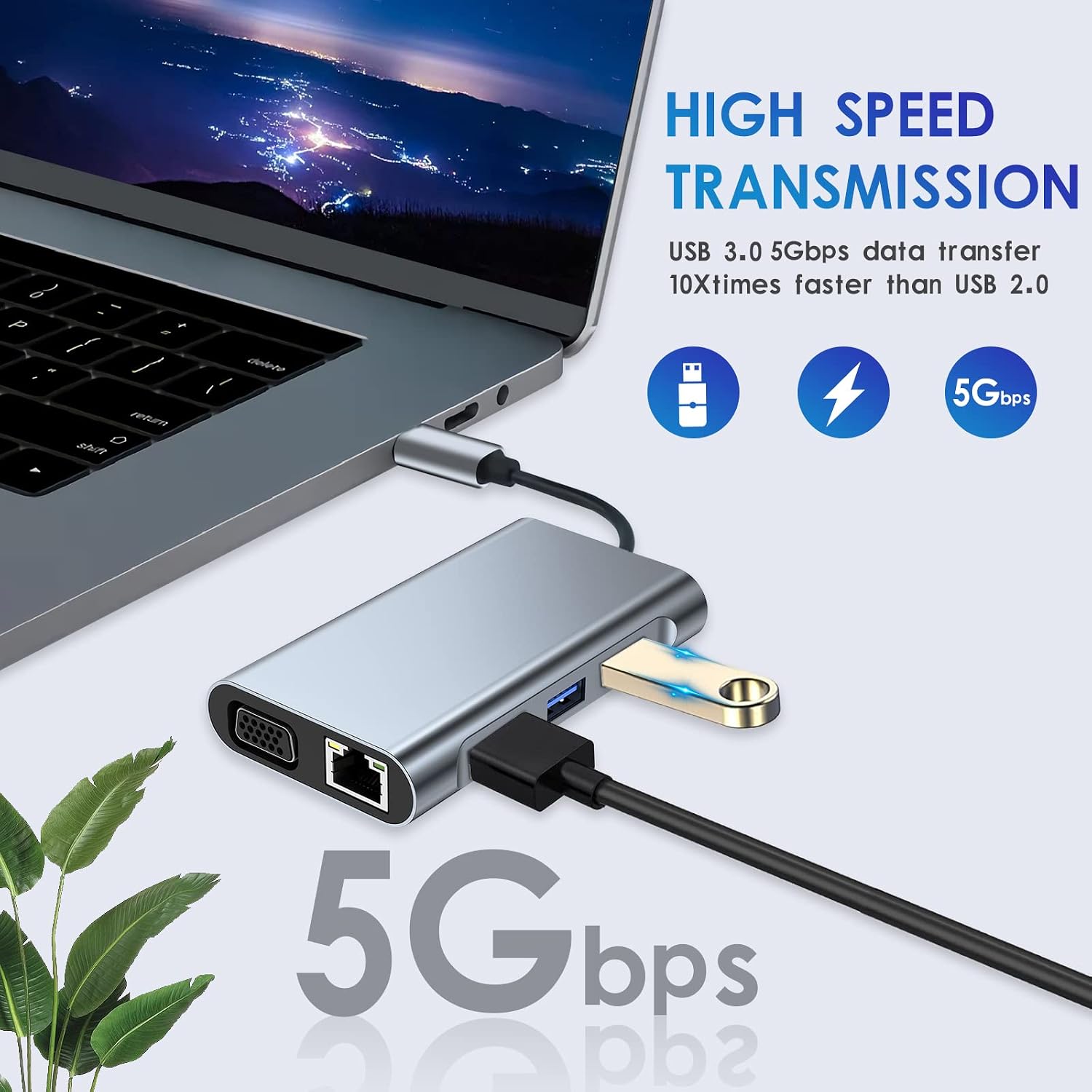 Thumbnail 5 de USB C Hub 7in1 Mit 4K HDMI VGA