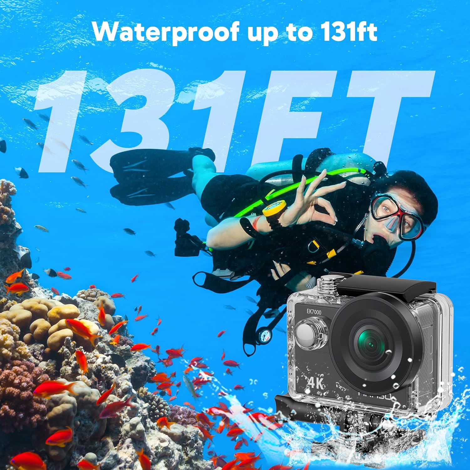 Detalle de AKASO EK7000 action cam 30 m