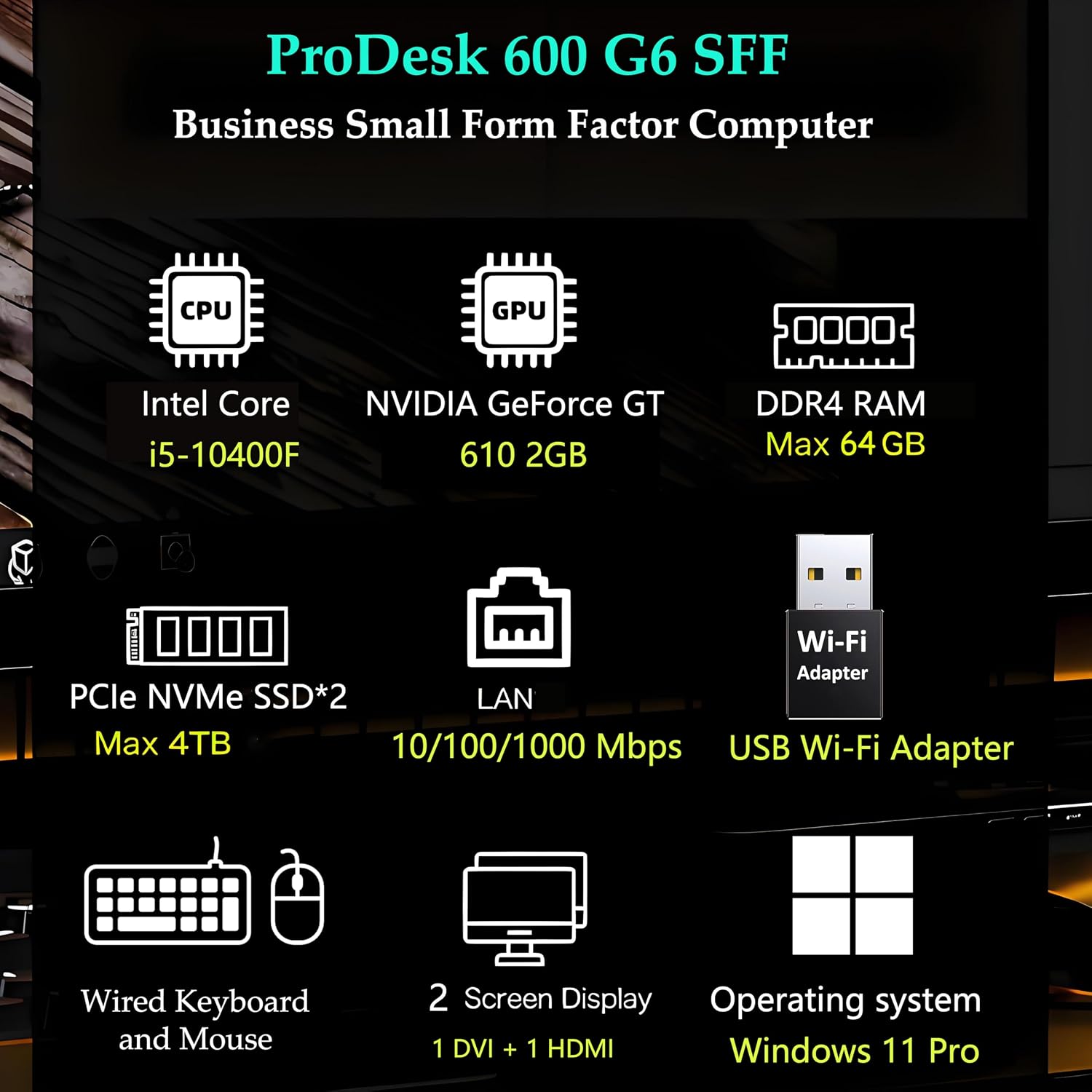 Detalle de HP Desktop Computer, 16GB RAM